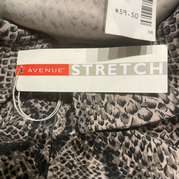 Avenue Faux Suede Cloth Snakeskin Zip Jacket Plus Size26-28 NWT - Picture 9 of 10